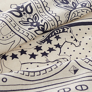 エルメスカシミヤシルクシュヴァル・ドゥ・クール・バンダナ新品未使用